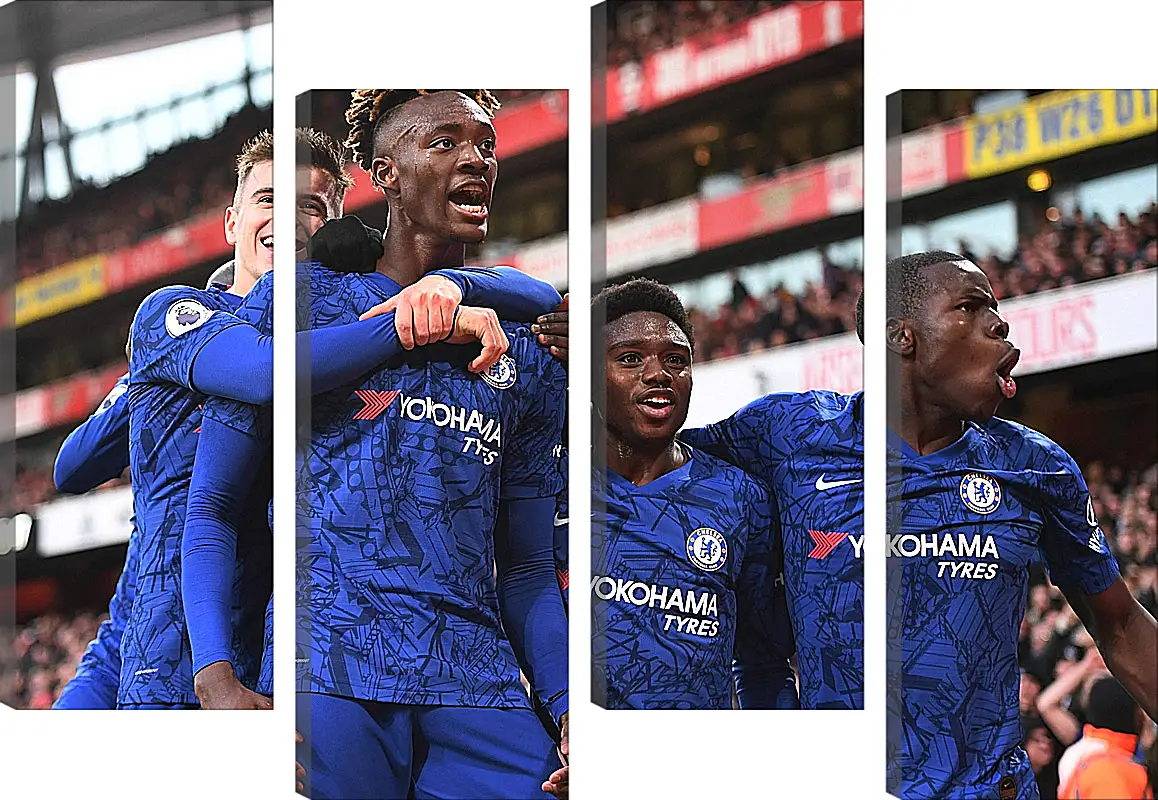 Модульная картина - Празднование гола. ФК Челси. FC Chelsea