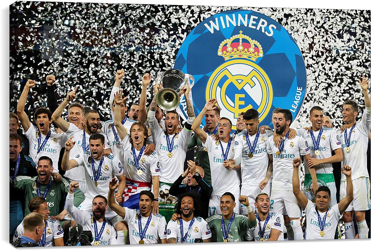 Постер и плакат - Победа в Лиге Чемпионов 2018. Реал Мадрид. Real Madrid