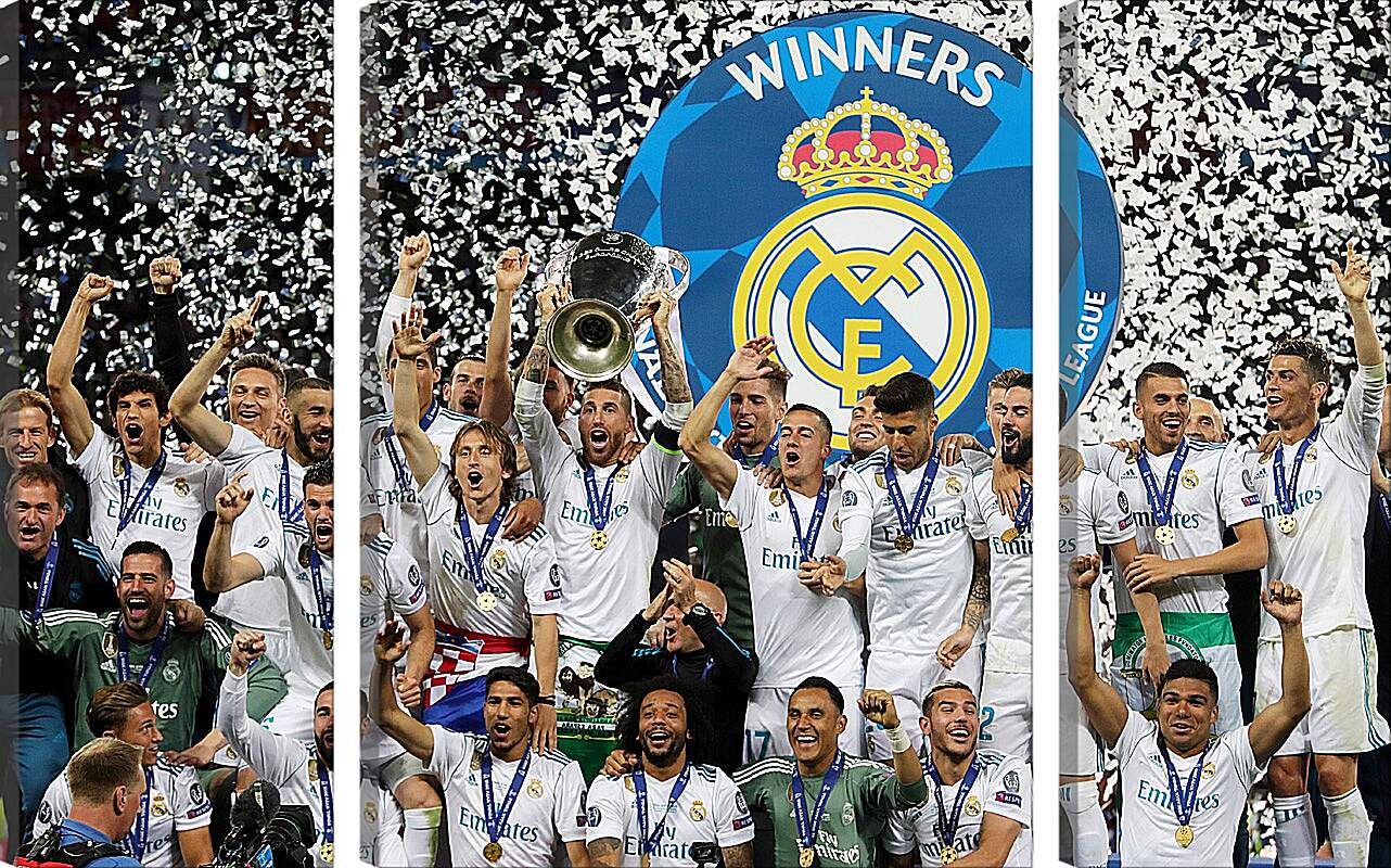 Модульная картина - Победа в Лиге Чемпионов 2018. Реал Мадрид. Real Madrid