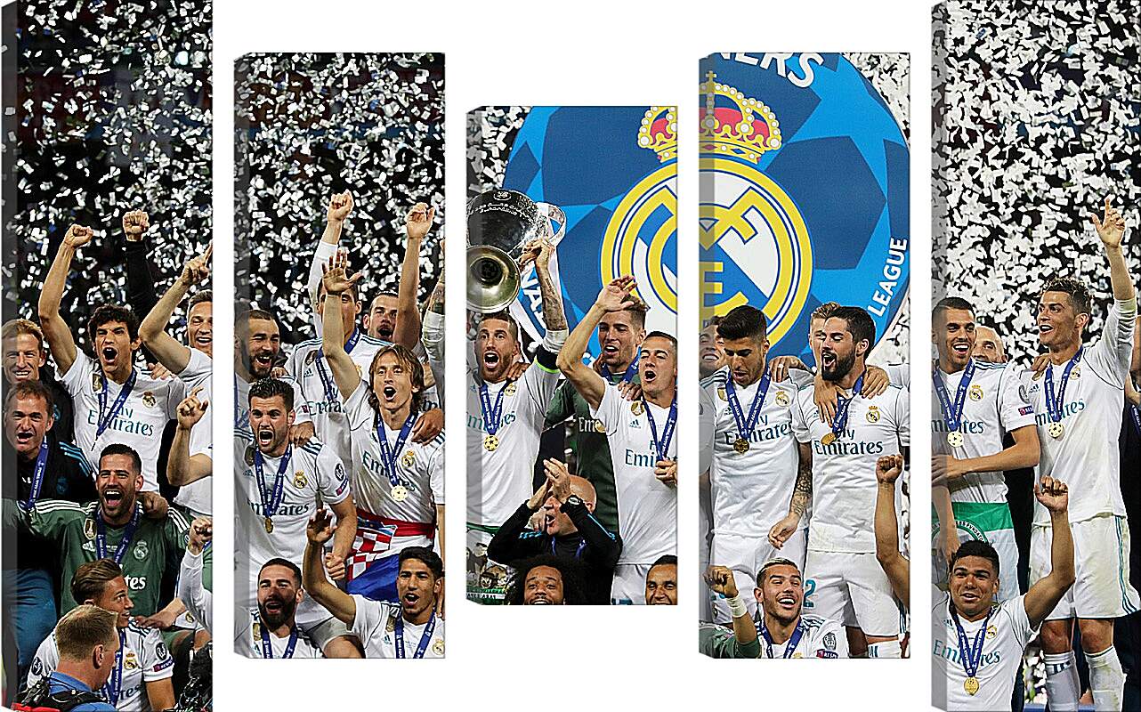 Модульная картина - Победа в Лиге Чемпионов 2018. Реал Мадрид. Real Madrid