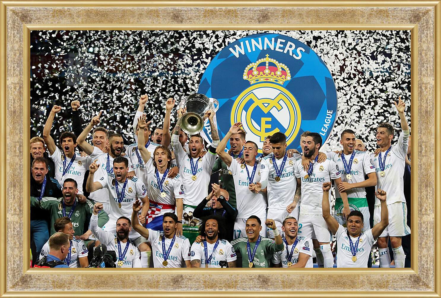 Картина в раме - Победа в Лиге Чемпионов 2018. Реал Мадрид. Real Madrid