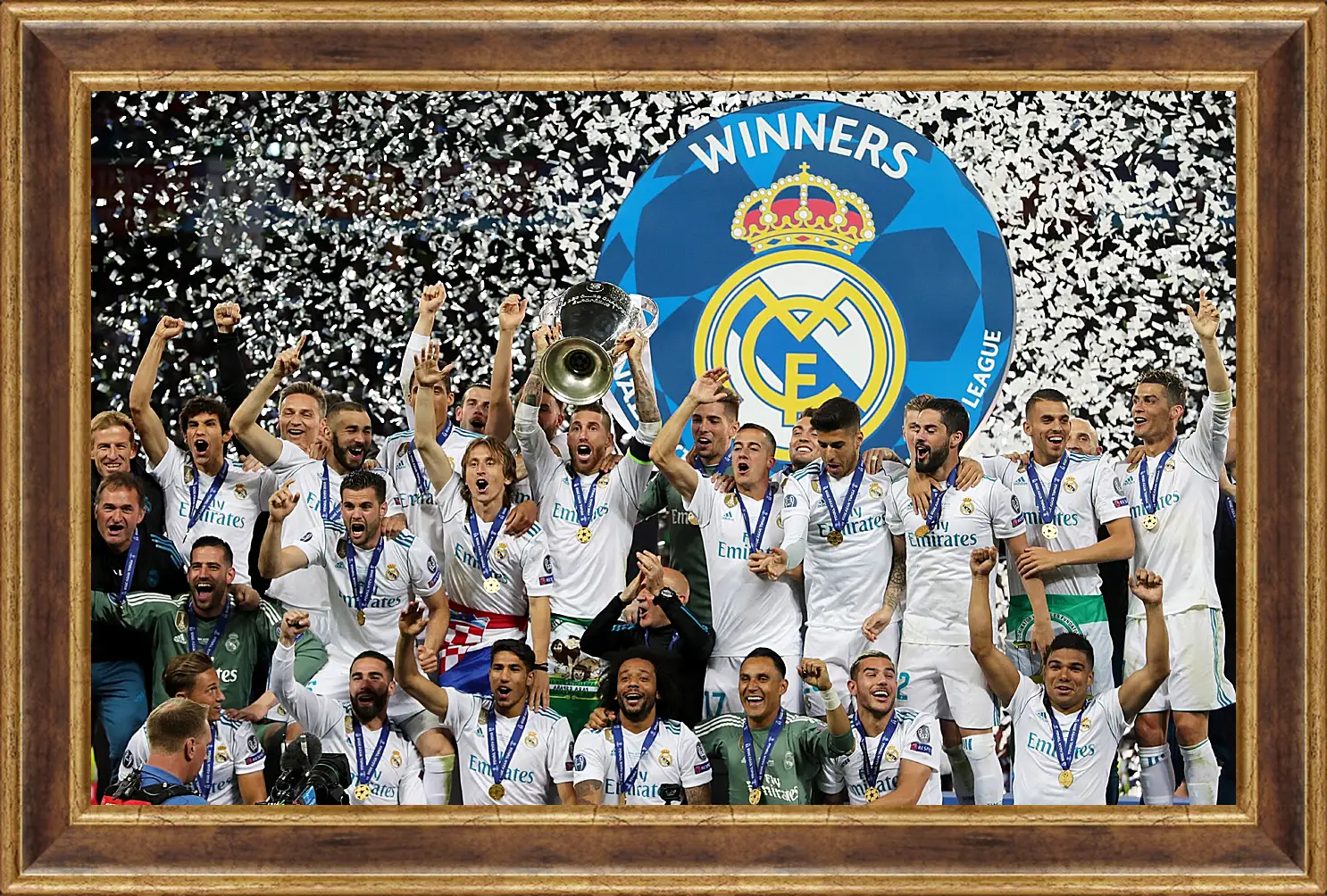 Картина в раме - Победа в Лиге Чемпионов 2018. Реал Мадрид. Real Madrid