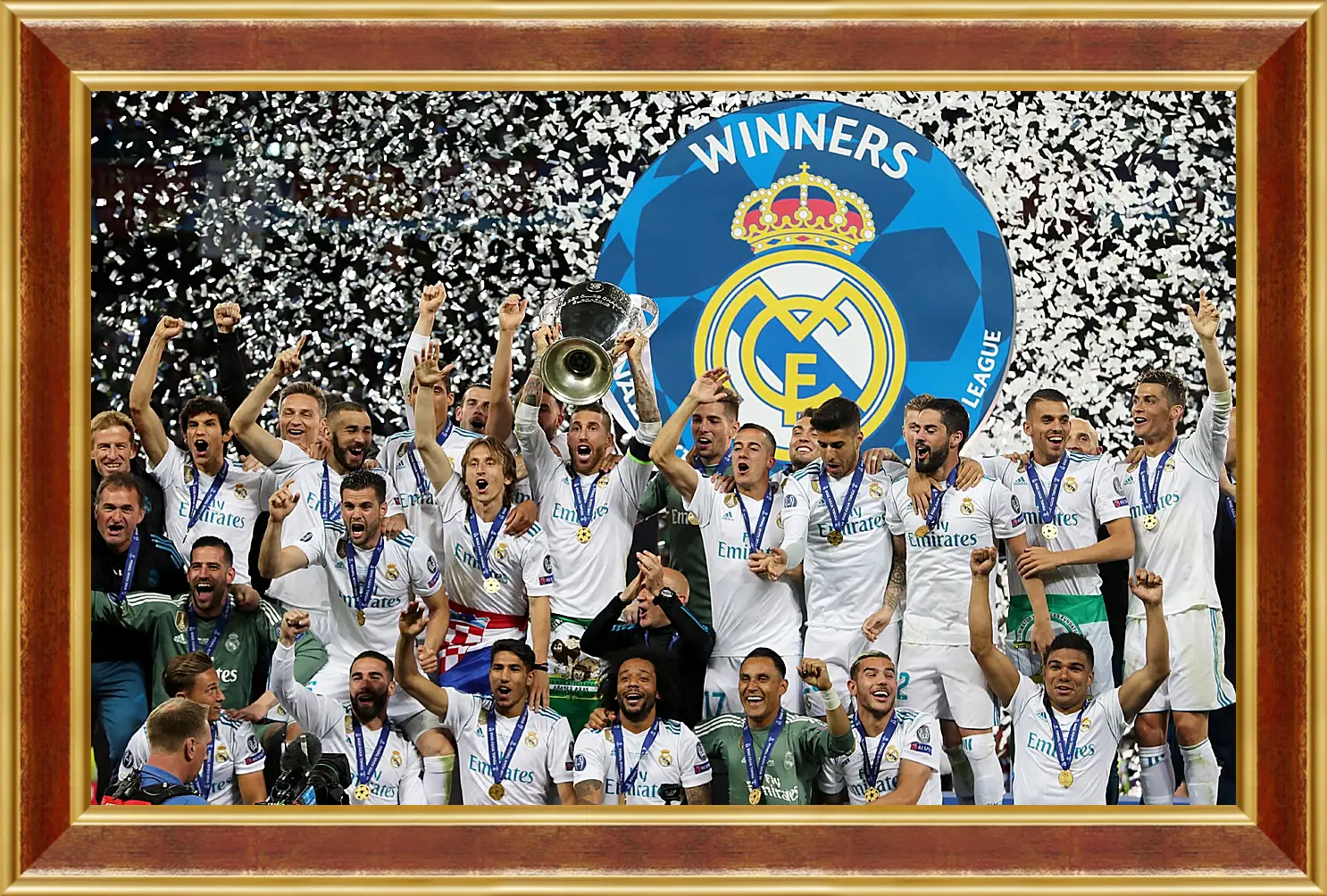 Картина в раме - Победа в Лиге Чемпионов 2018. Реал Мадрид. Real Madrid