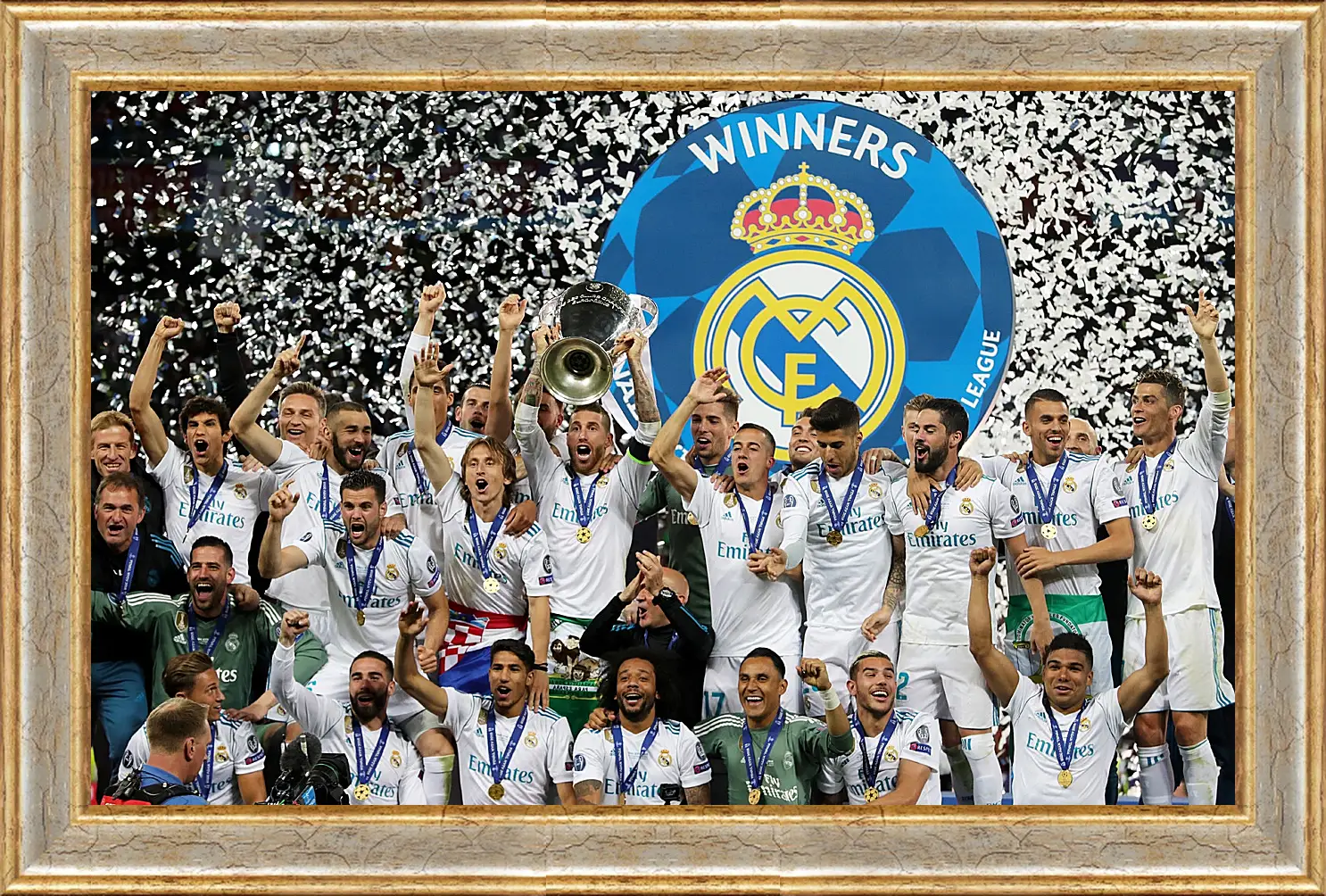 Картина в раме - Победа в Лиге Чемпионов 2018. Реал Мадрид. Real Madrid