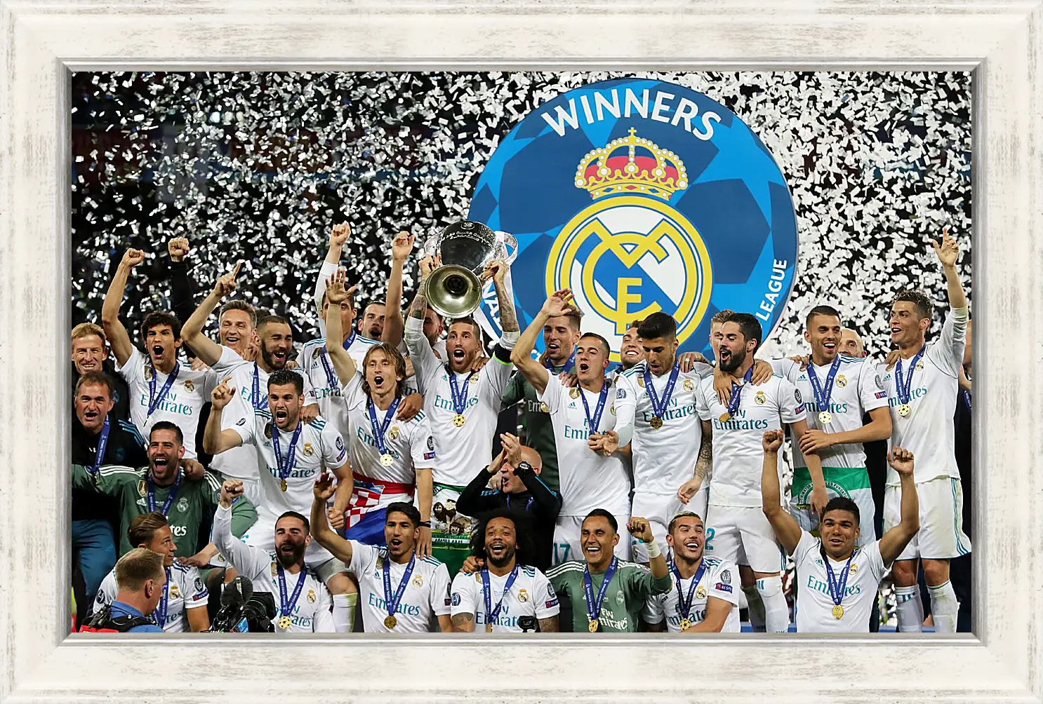 Картина в раме - Победа в Лиге Чемпионов 2018. Реал Мадрид. Real Madrid