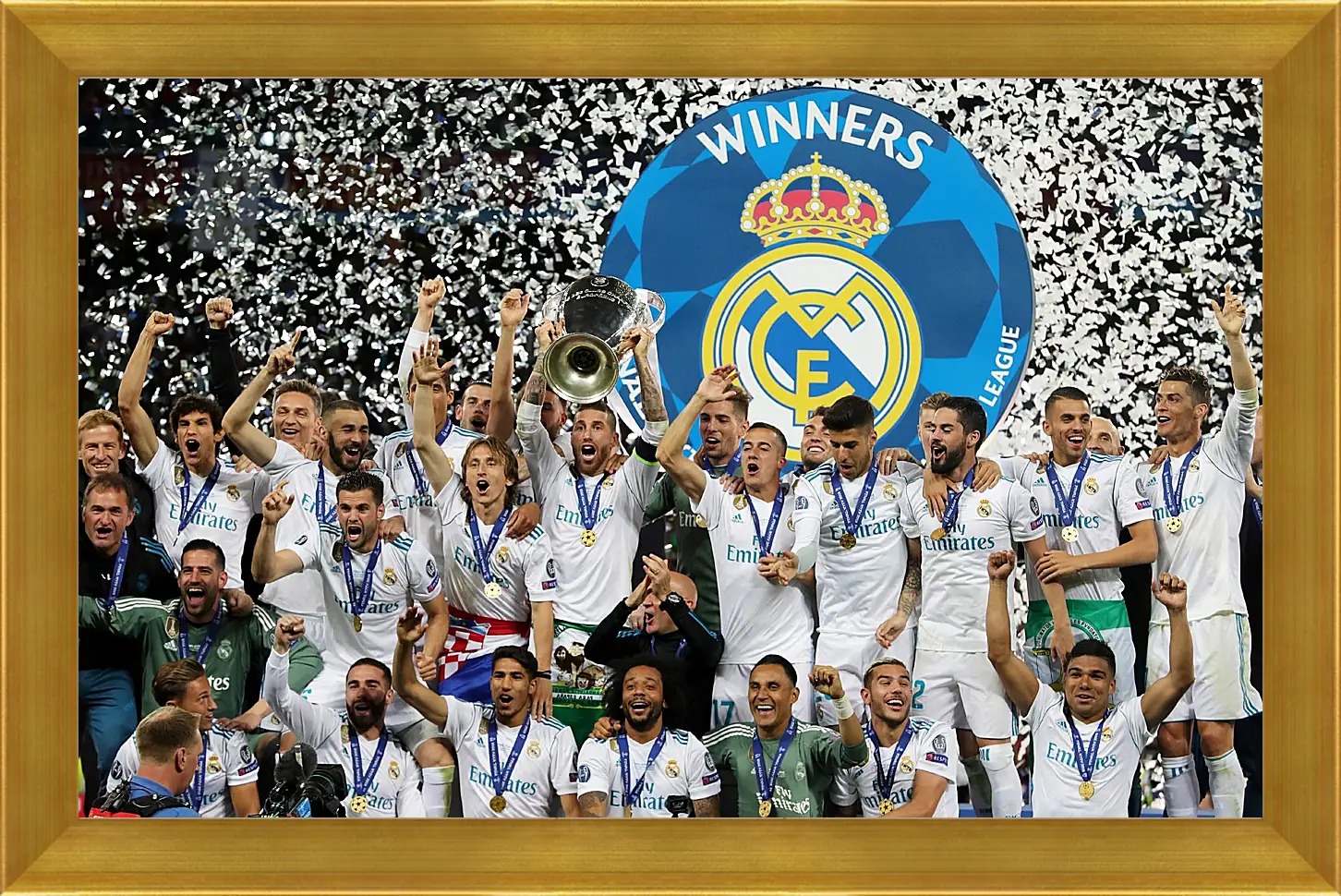 Картина в раме - Победа в Лиге Чемпионов 2018. Реал Мадрид. Real Madrid