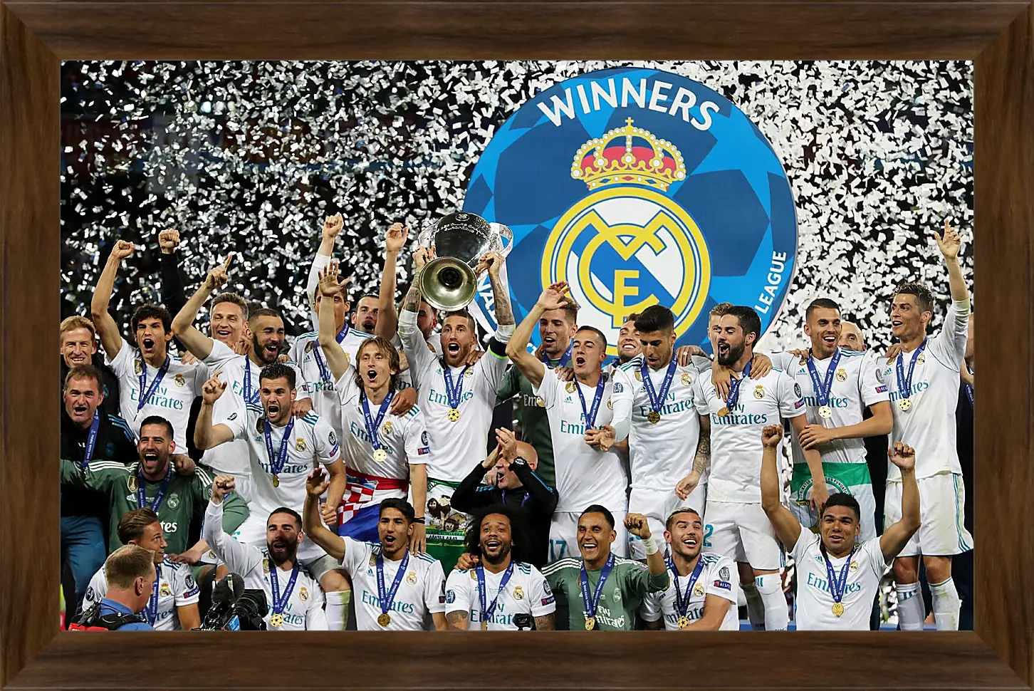 Картина в раме - Победа в Лиге Чемпионов 2018. Реал Мадрид. Real Madrid