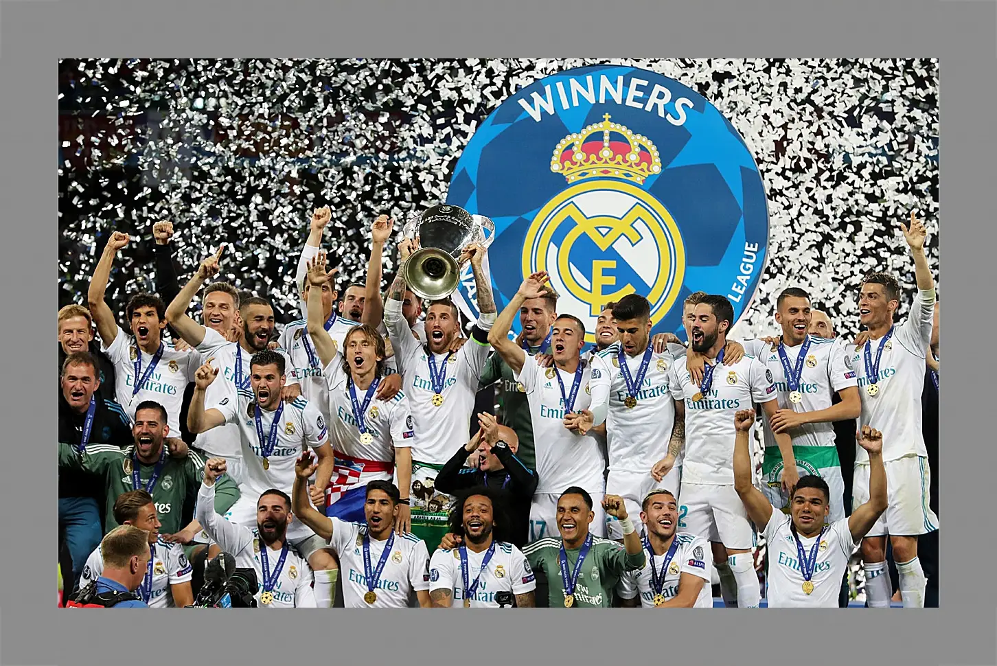 Картина в раме - Победа в Лиге Чемпионов 2018. Реал Мадрид. Real Madrid