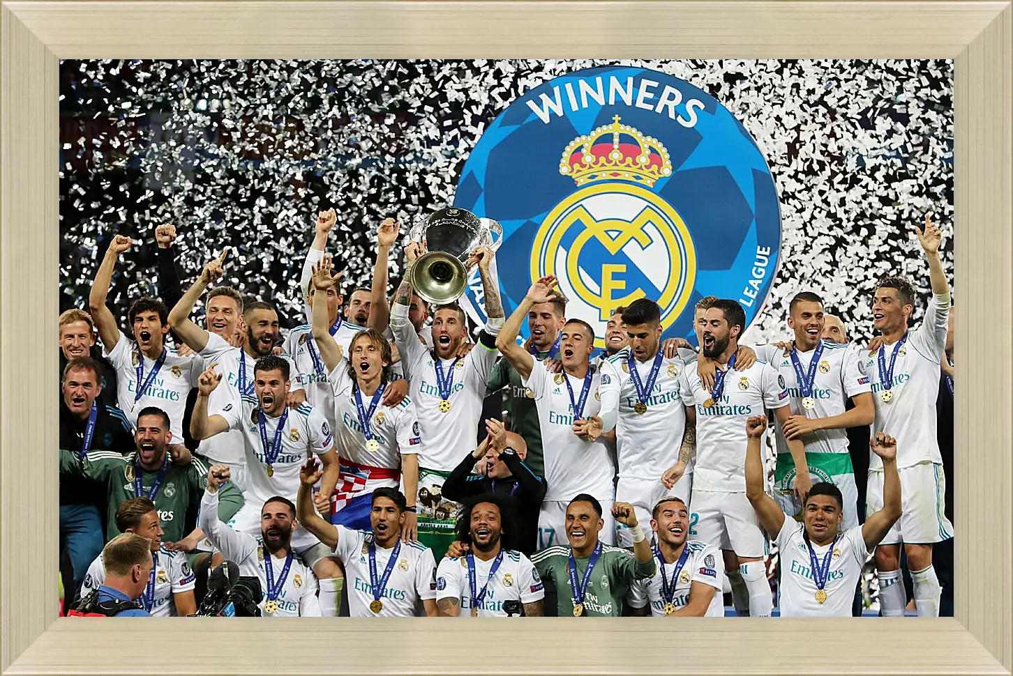 Картина в раме - Победа в Лиге Чемпионов 2018. Реал Мадрид. Real Madrid