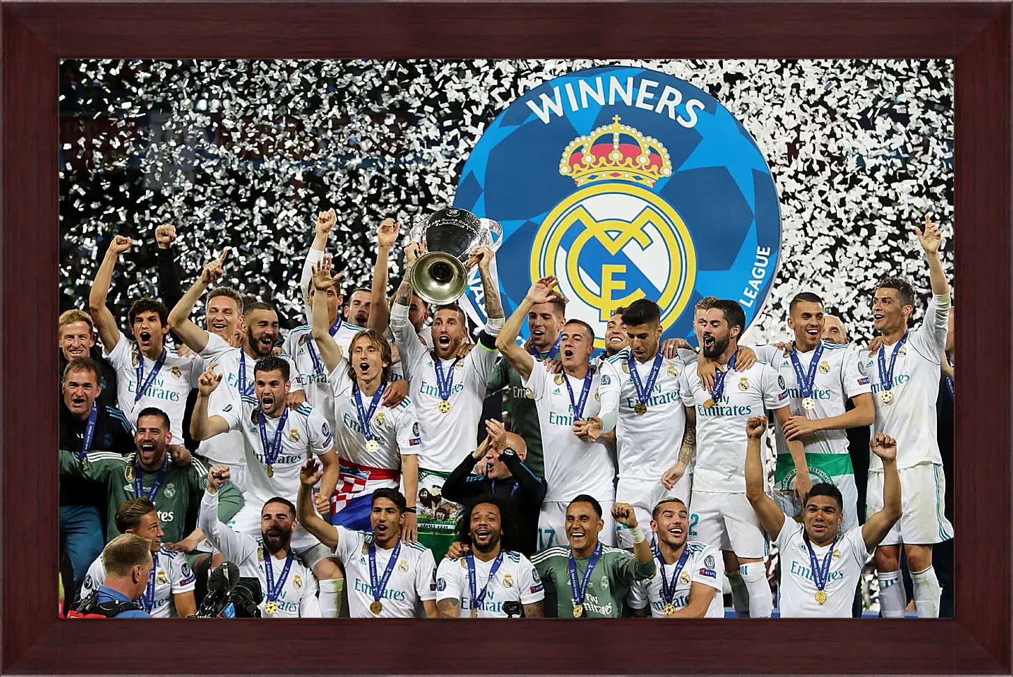 Картина в раме - Победа в Лиге Чемпионов 2018. Реал Мадрид. Real Madrid