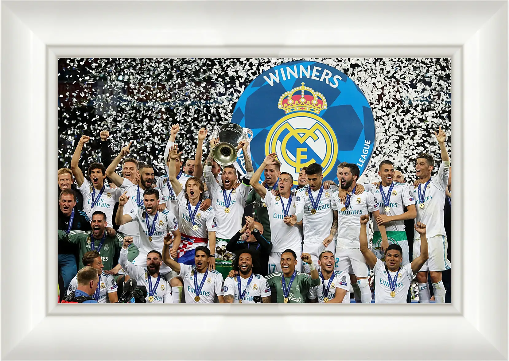 Картина в раме - Победа в Лиге Чемпионов 2018. Реал Мадрид. Real Madrid