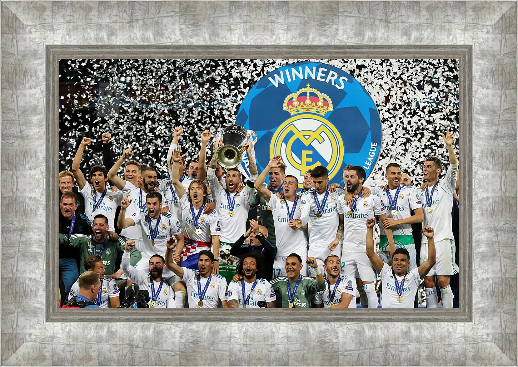 Картина в раме - Победа в Лиге Чемпионов 2018. Реал Мадрид. Real Madrid