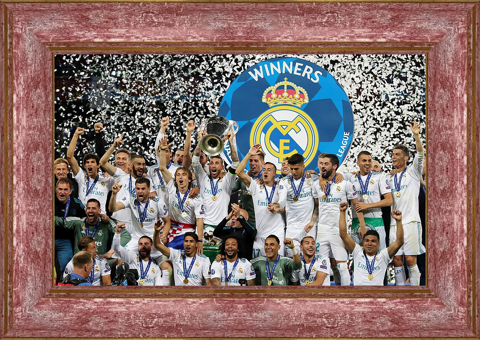 Картина в раме - Победа в Лиге Чемпионов 2018. Реал Мадрид. Real Madrid