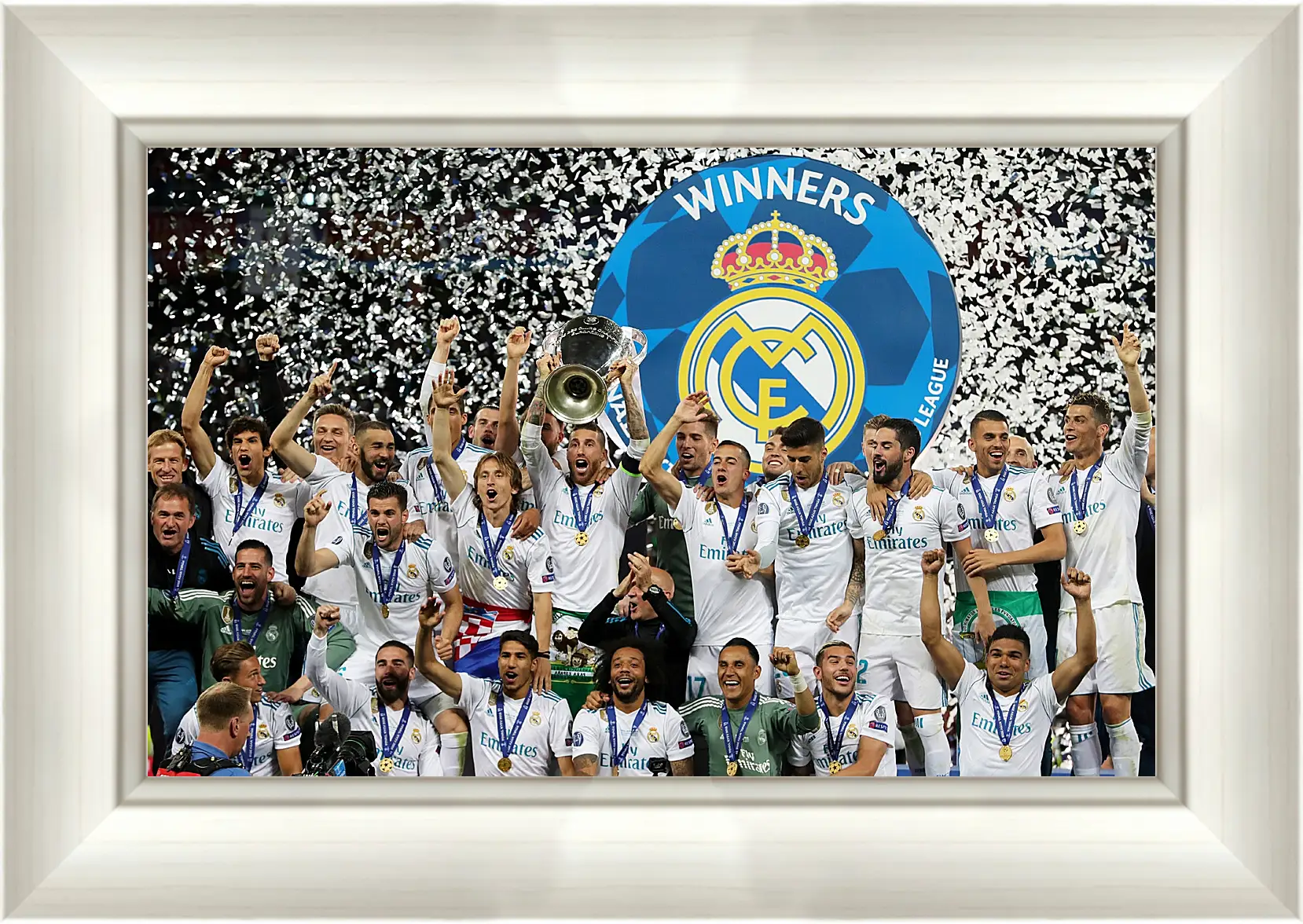 Картина в раме - Победа в Лиге Чемпионов 2018. Реал Мадрид. Real Madrid