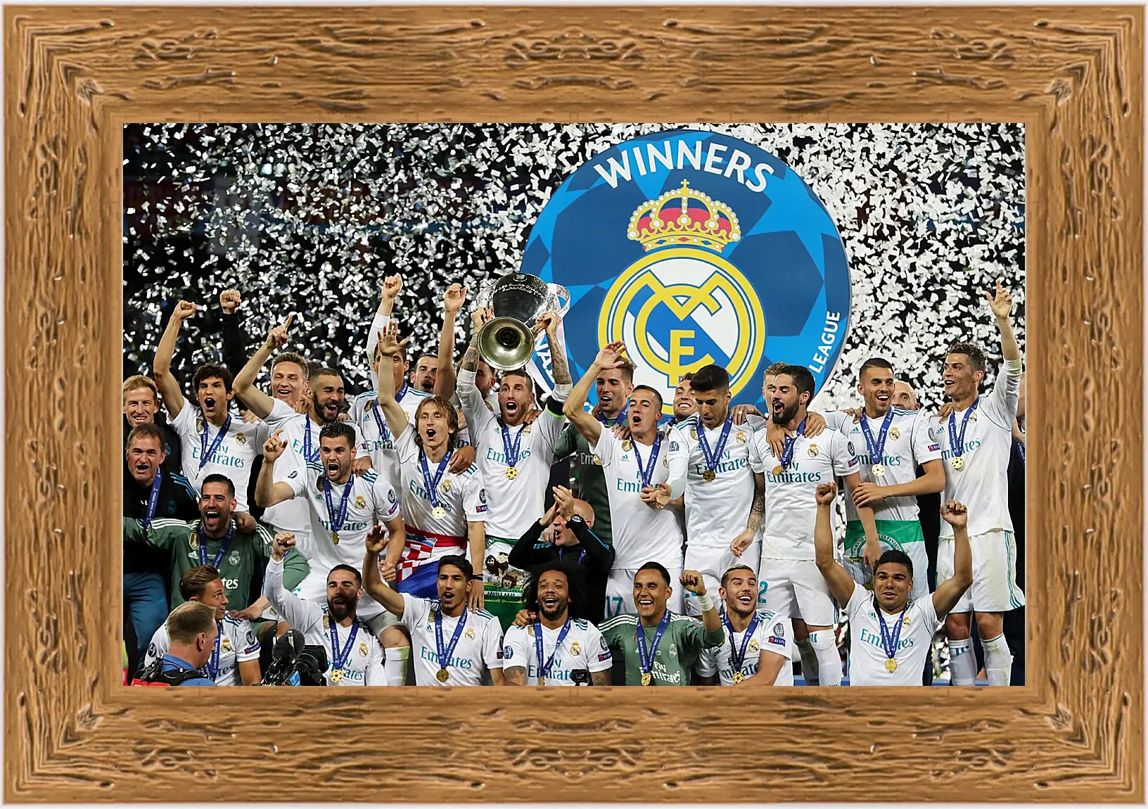 Картина в раме - Победа в Лиге Чемпионов 2018. Реал Мадрид. Real Madrid