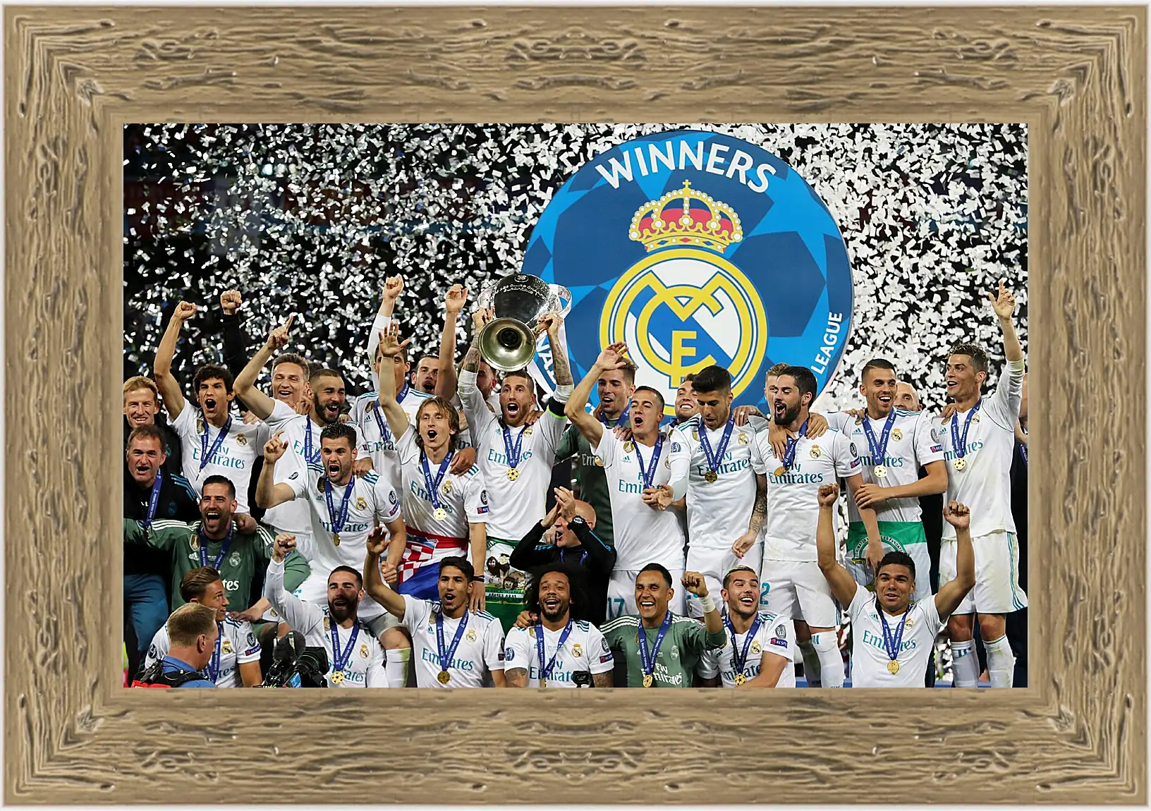 Картина в раме - Победа в Лиге Чемпионов 2018. Реал Мадрид. Real Madrid
