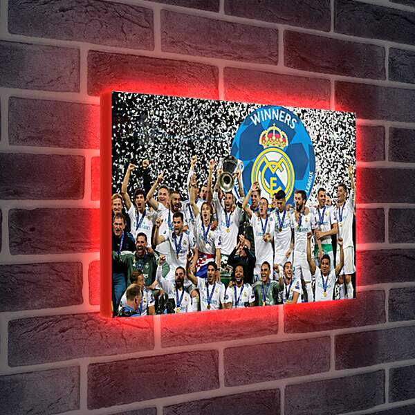 Лайтбокс световая панель - Победа в Лиге Чемпионов 2018. Реал Мадрид. Real Madrid