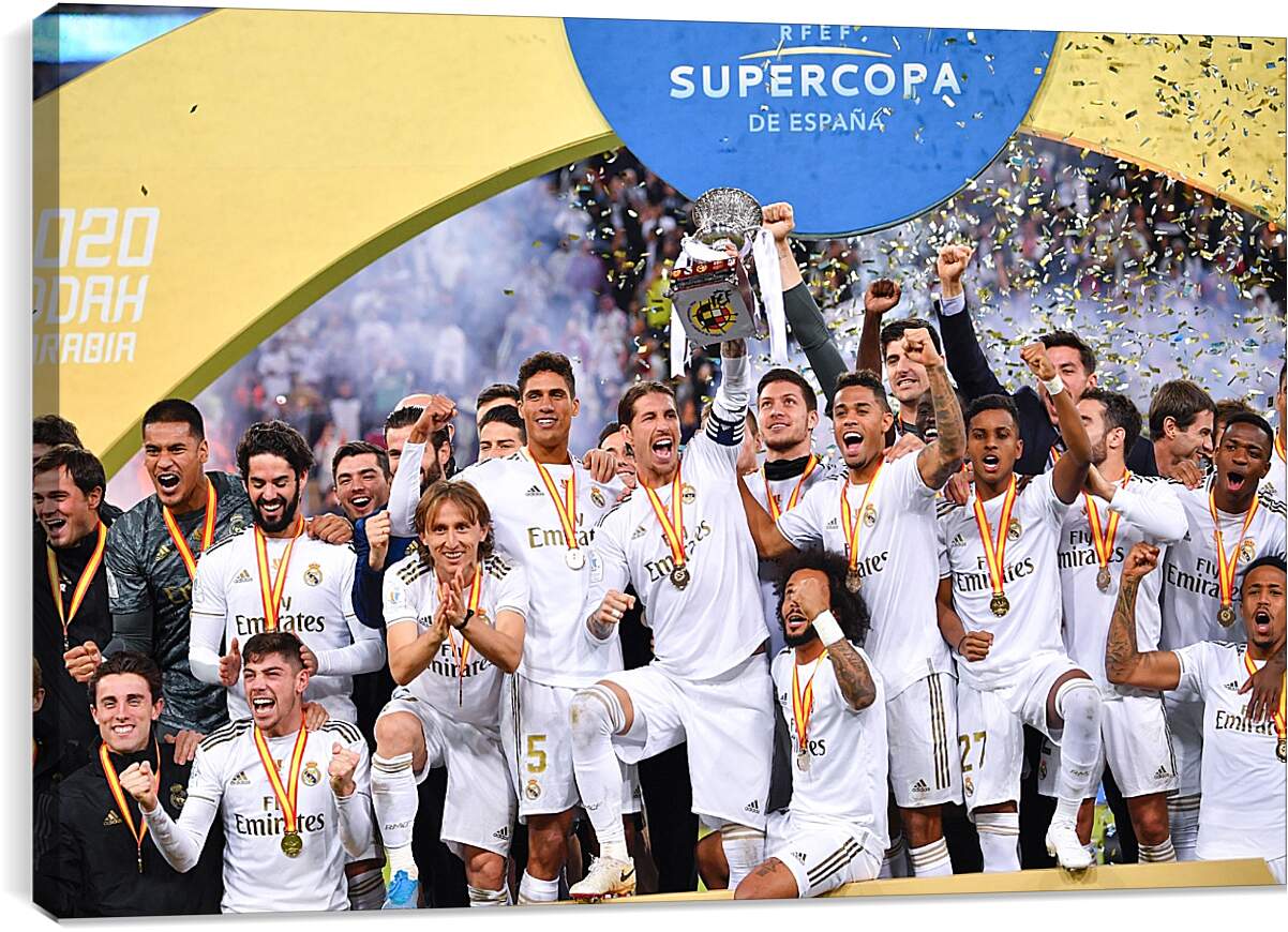 Постер и плакат - Победа в суперкубке Испании. Реал Мадрид. Real Madrid