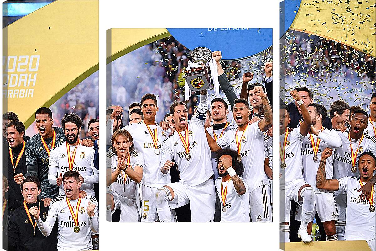 Модульная картина - Победа в суперкубке Испании. Реал Мадрид. Real Madrid