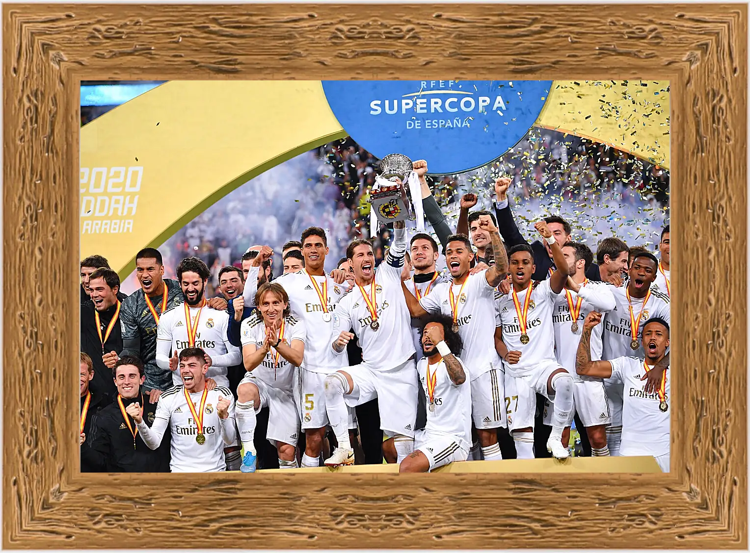 Картина в раме - Победа в суперкубке Испании. Реал Мадрид. Real Madrid