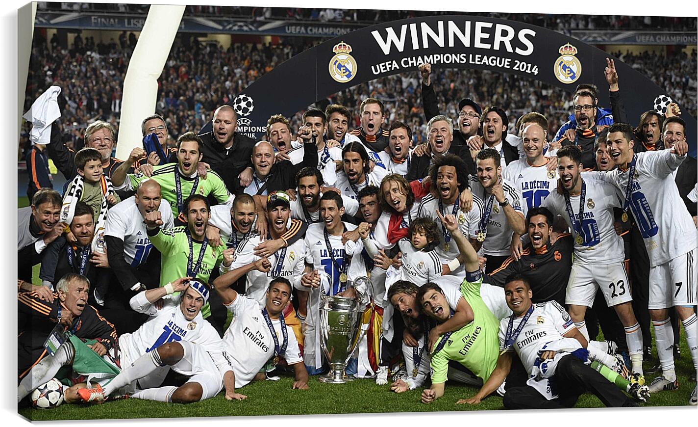 Постер и плакат - Победа в Лиге Чемпионов 2014. Реал Мадрид. Real Madrid