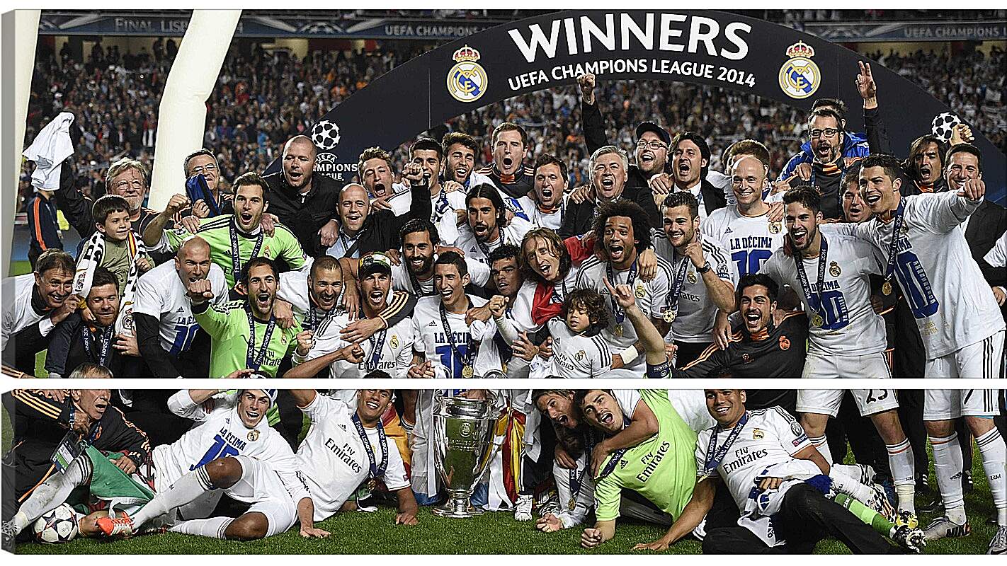 Модульная картина - Победа в Лиге Чемпионов 2014. Реал Мадрид. Real Madrid