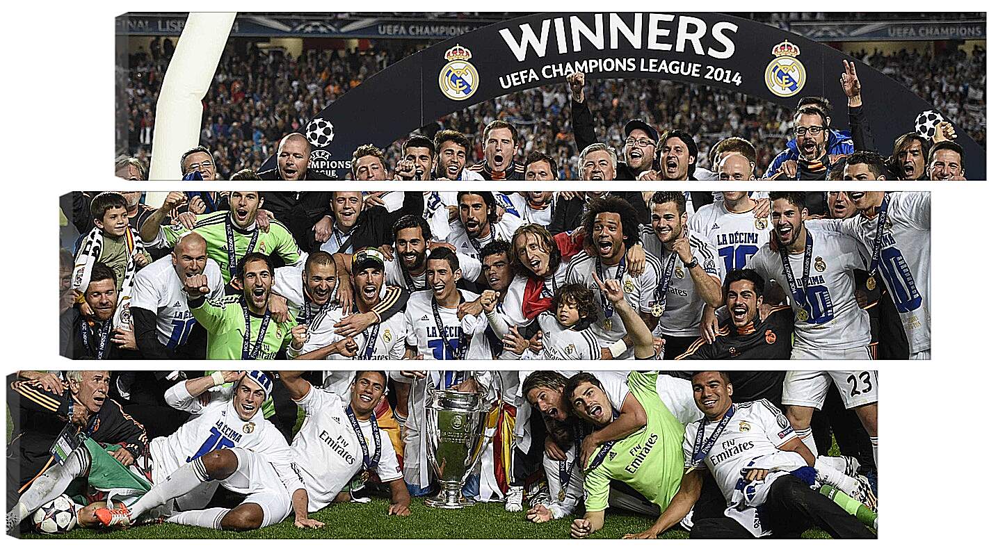 Модульная картина - Победа в Лиге Чемпионов 2014. Реал Мадрид. Real Madrid