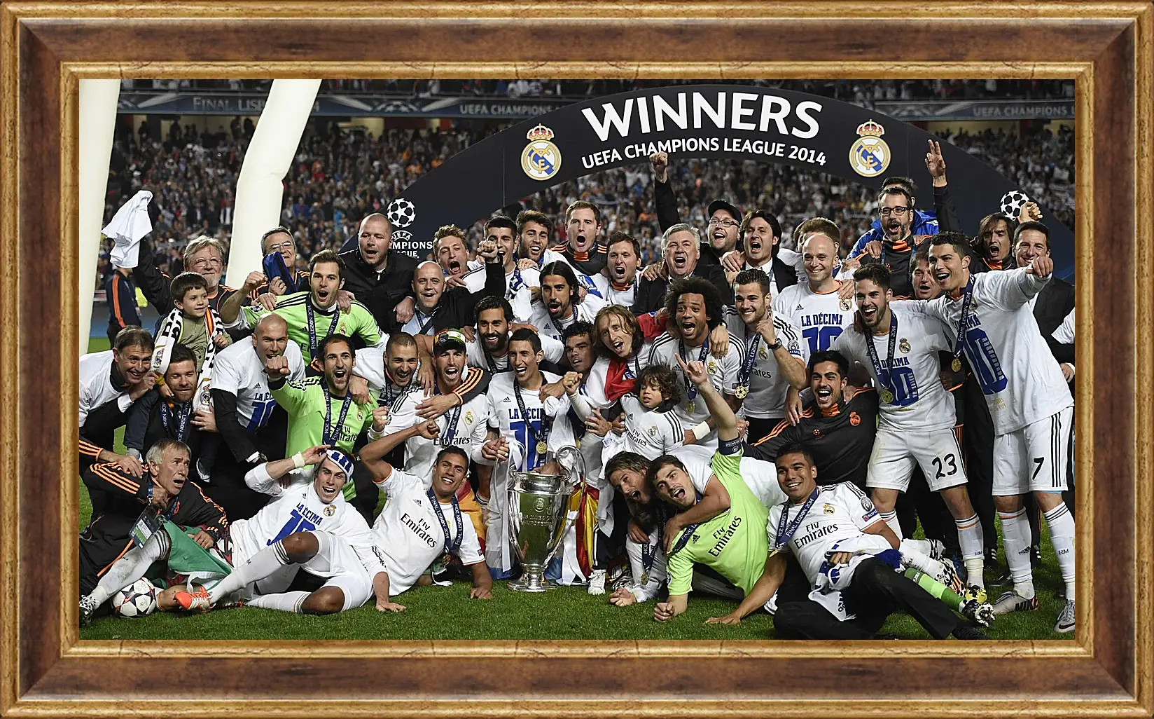 Картина в раме - Победа в Лиге Чемпионов 2014. Реал Мадрид. Real Madrid