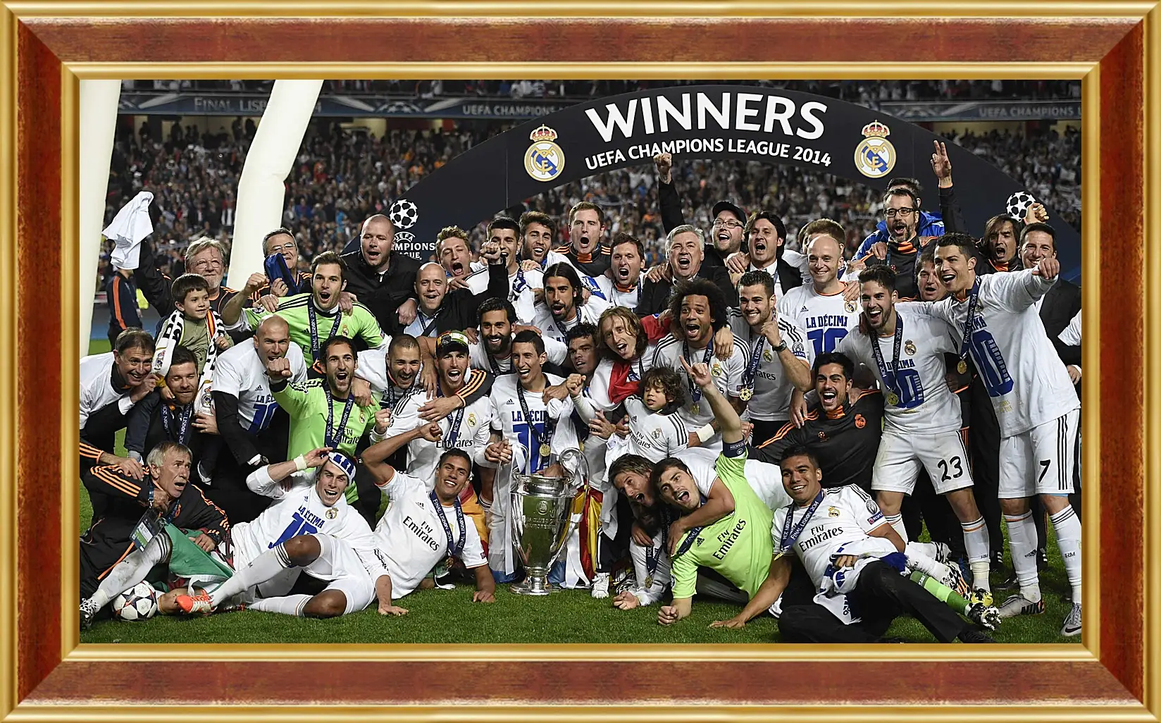 Картина в раме - Победа в Лиге Чемпионов 2014. Реал Мадрид. Real Madrid