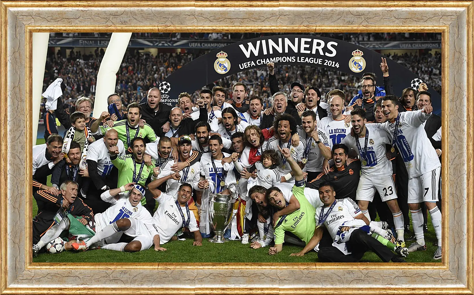 Картина в раме - Победа в Лиге Чемпионов 2014. Реал Мадрид. Real Madrid