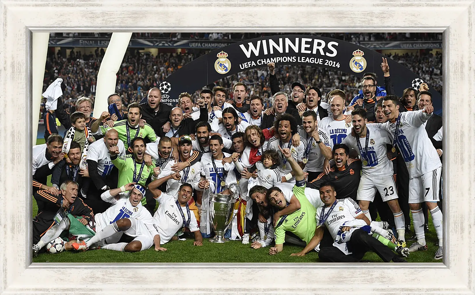 Картина в раме - Победа в Лиге Чемпионов 2014. Реал Мадрид. Real Madrid