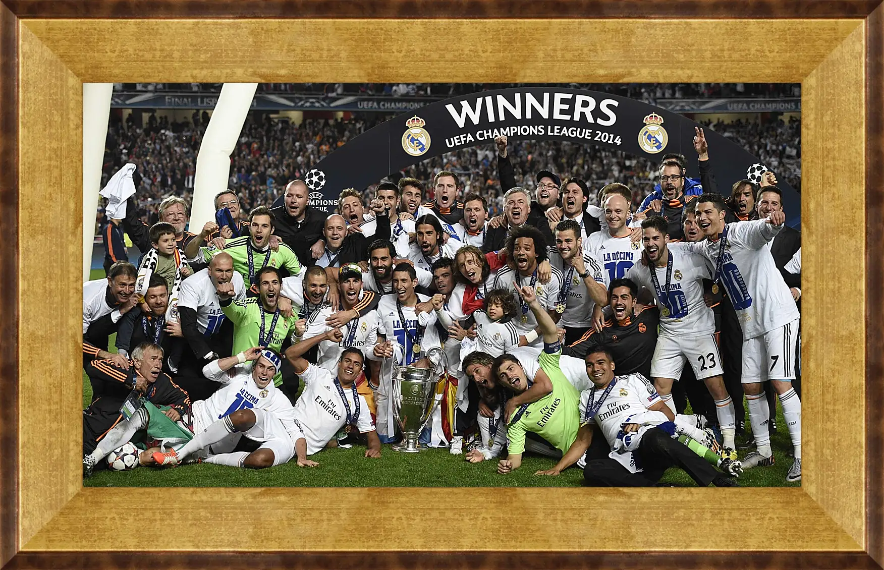 Картина в раме - Победа в Лиге Чемпионов 2014. Реал Мадрид. Real Madrid