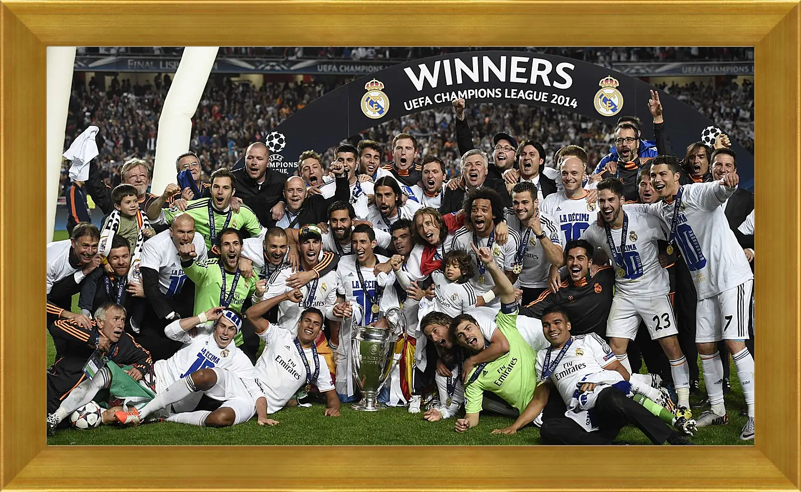 Картина в раме - Победа в Лиге Чемпионов 2014. Реал Мадрид. Real Madrid