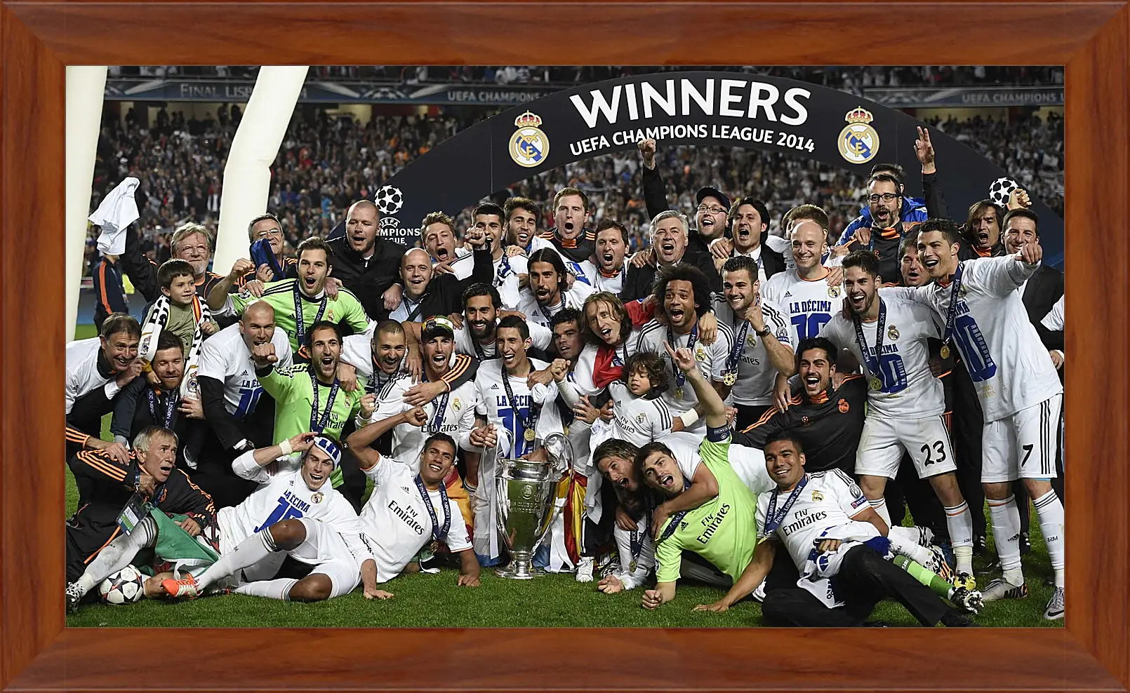 Картина в раме - Победа в Лиге Чемпионов 2014. Реал Мадрид. Real Madrid