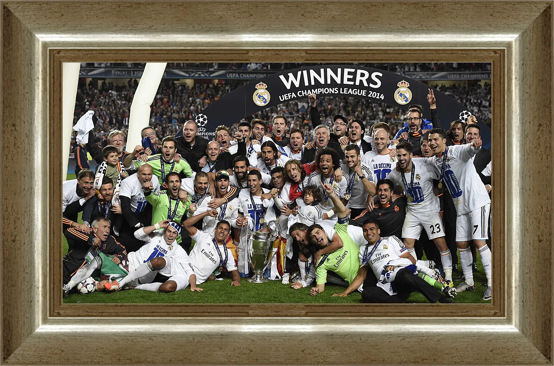 Картина в раме - Победа в Лиге Чемпионов 2014. Реал Мадрид. Real Madrid