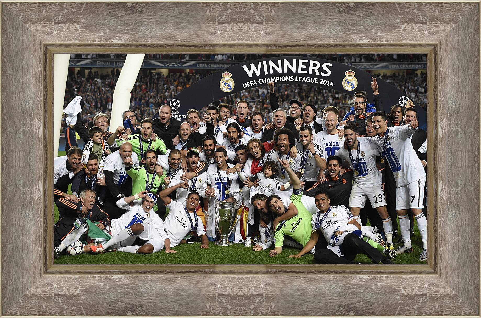 Картина в раме - Победа в Лиге Чемпионов 2014. Реал Мадрид. Real Madrid