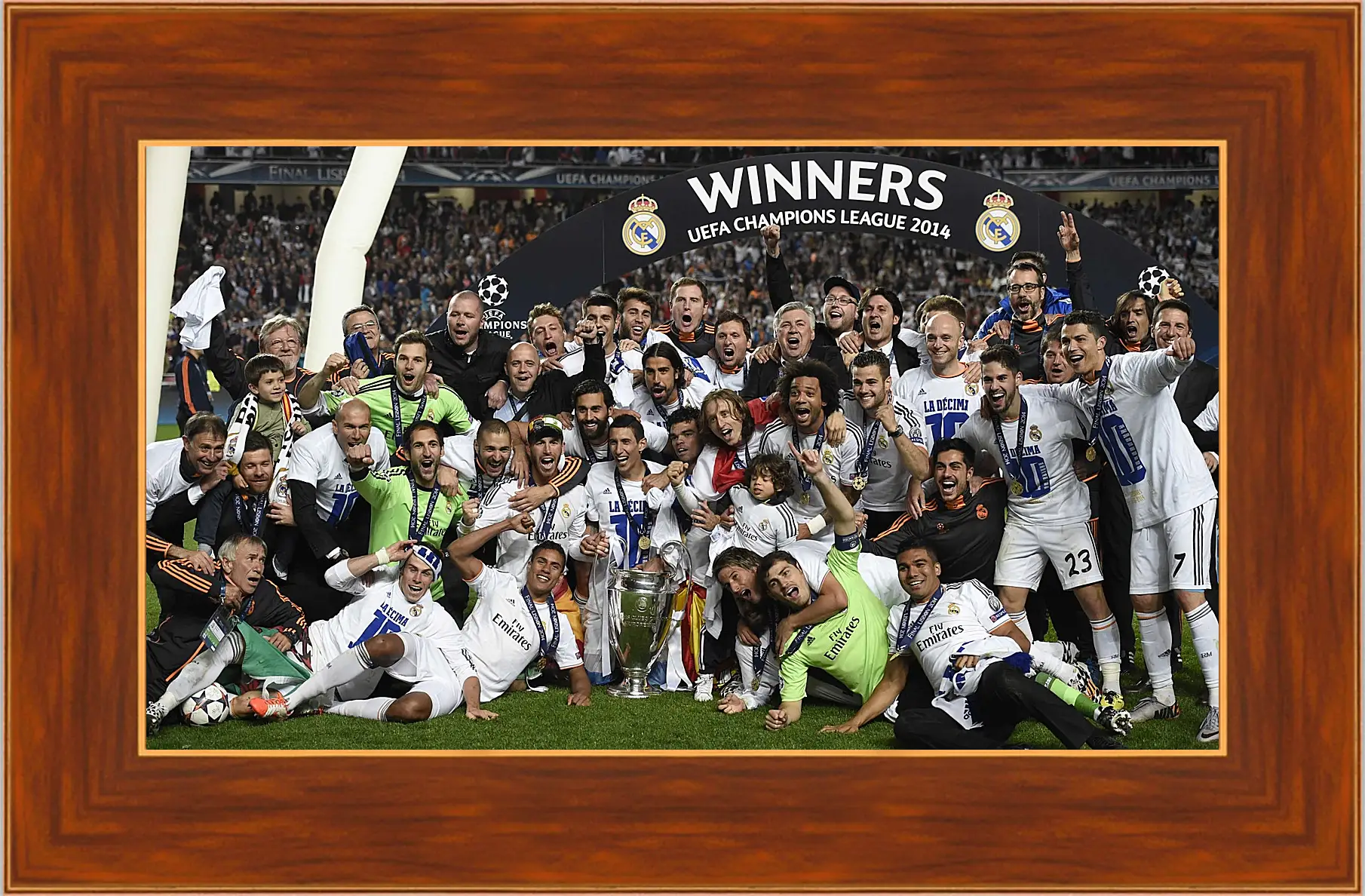 Картина в раме - Победа в Лиге Чемпионов 2014. Реал Мадрид. Real Madrid