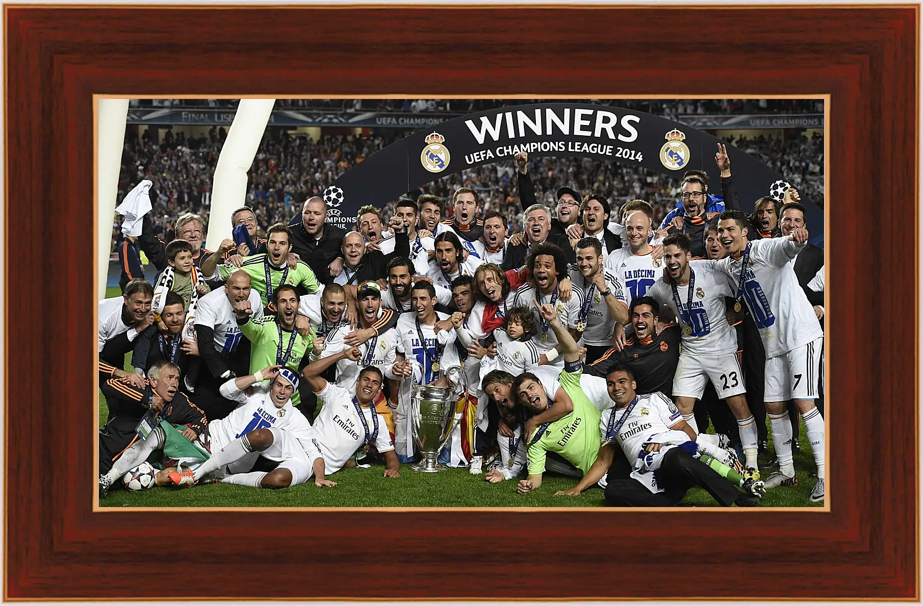 Картина в раме - Победа в Лиге Чемпионов 2014. Реал Мадрид. Real Madrid