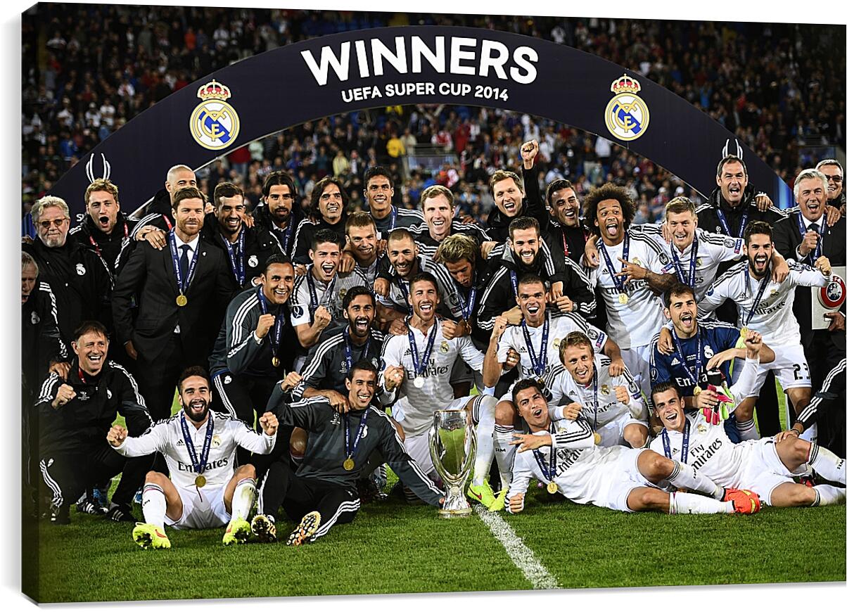Постер и плакат - Победа в суперкубке 2014. Реал Мадрид. Real Madrid