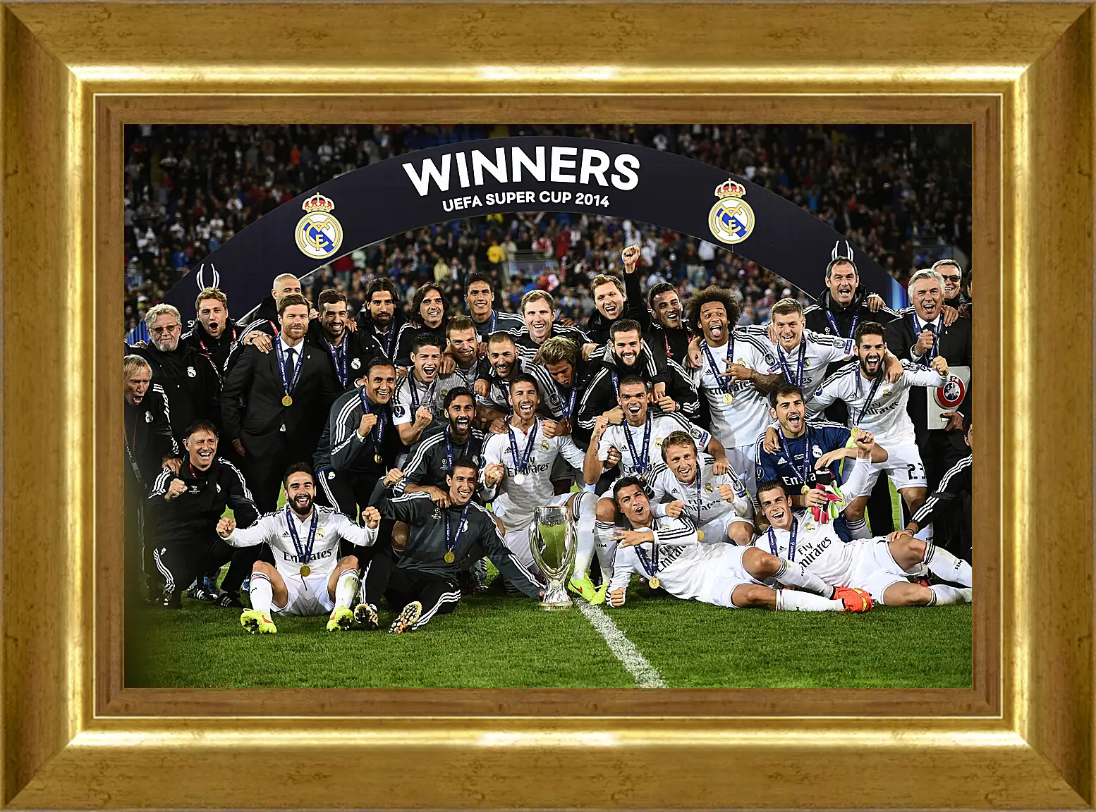 Картина в раме - Победа в суперкубке 2014. Реал Мадрид. Real Madrid