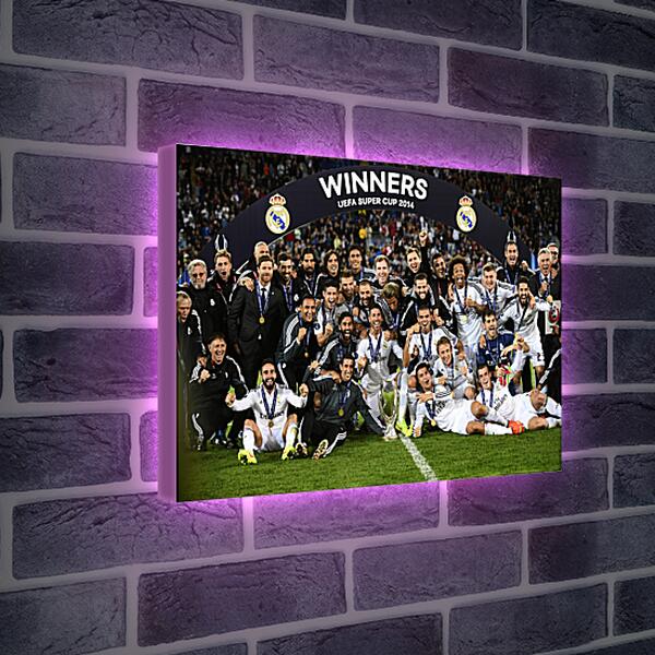 Лайтбокс световая панель - Победа в суперкубке 2014. Реал Мадрид. Real Madrid