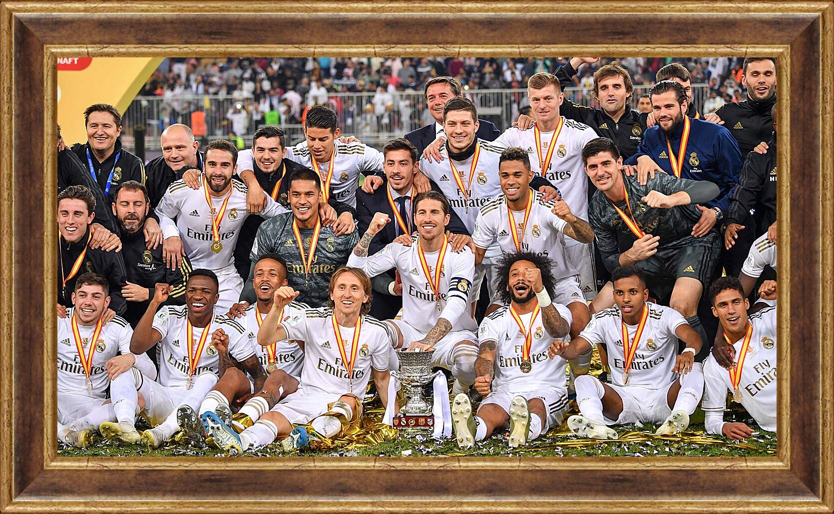 Картина в раме - Победа в суперкубке Испании. Реал Мадрид. Real Madrid