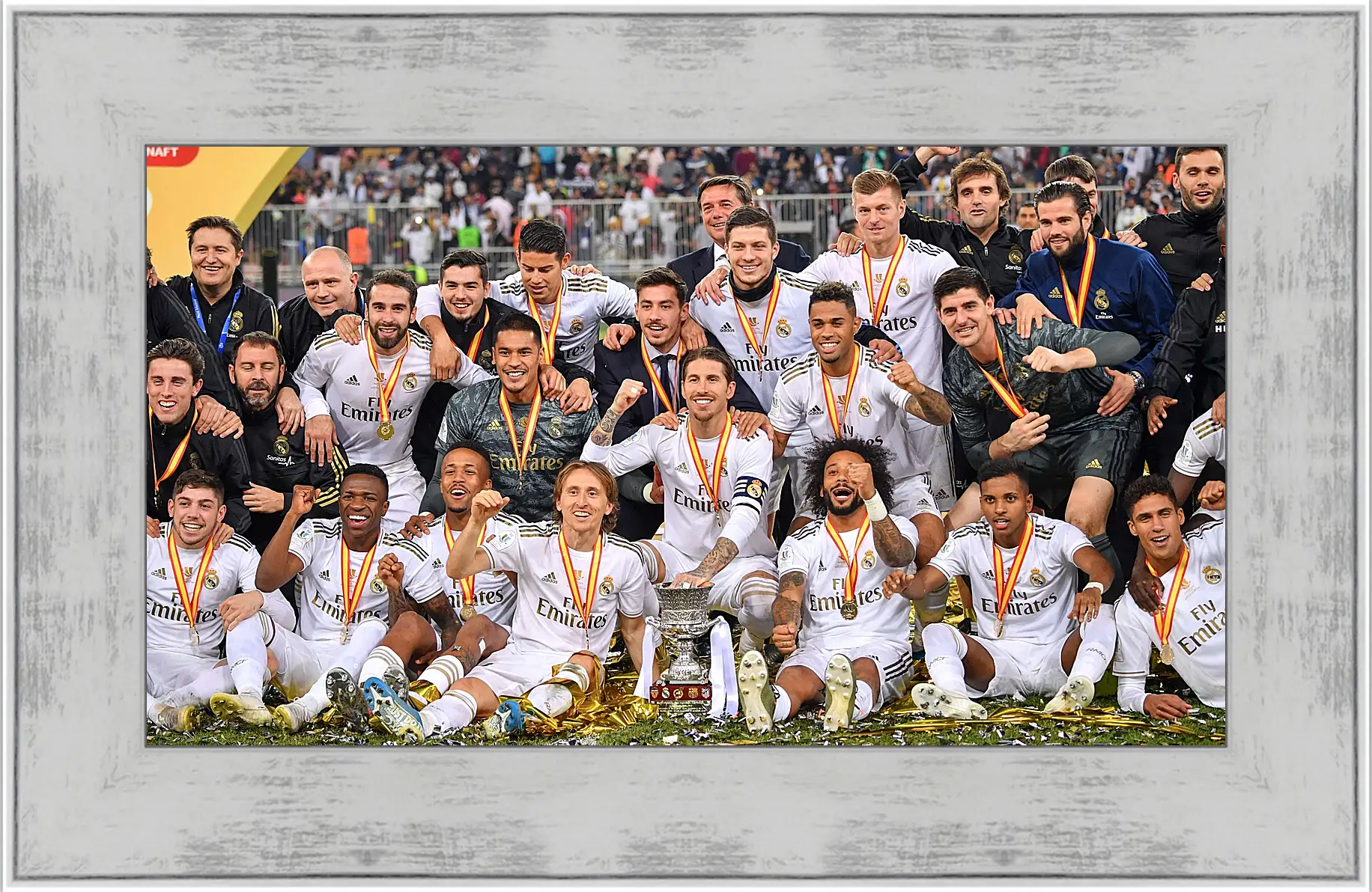 Картина в раме - Победа в суперкубке Испании. Реал Мадрид. Real Madrid
