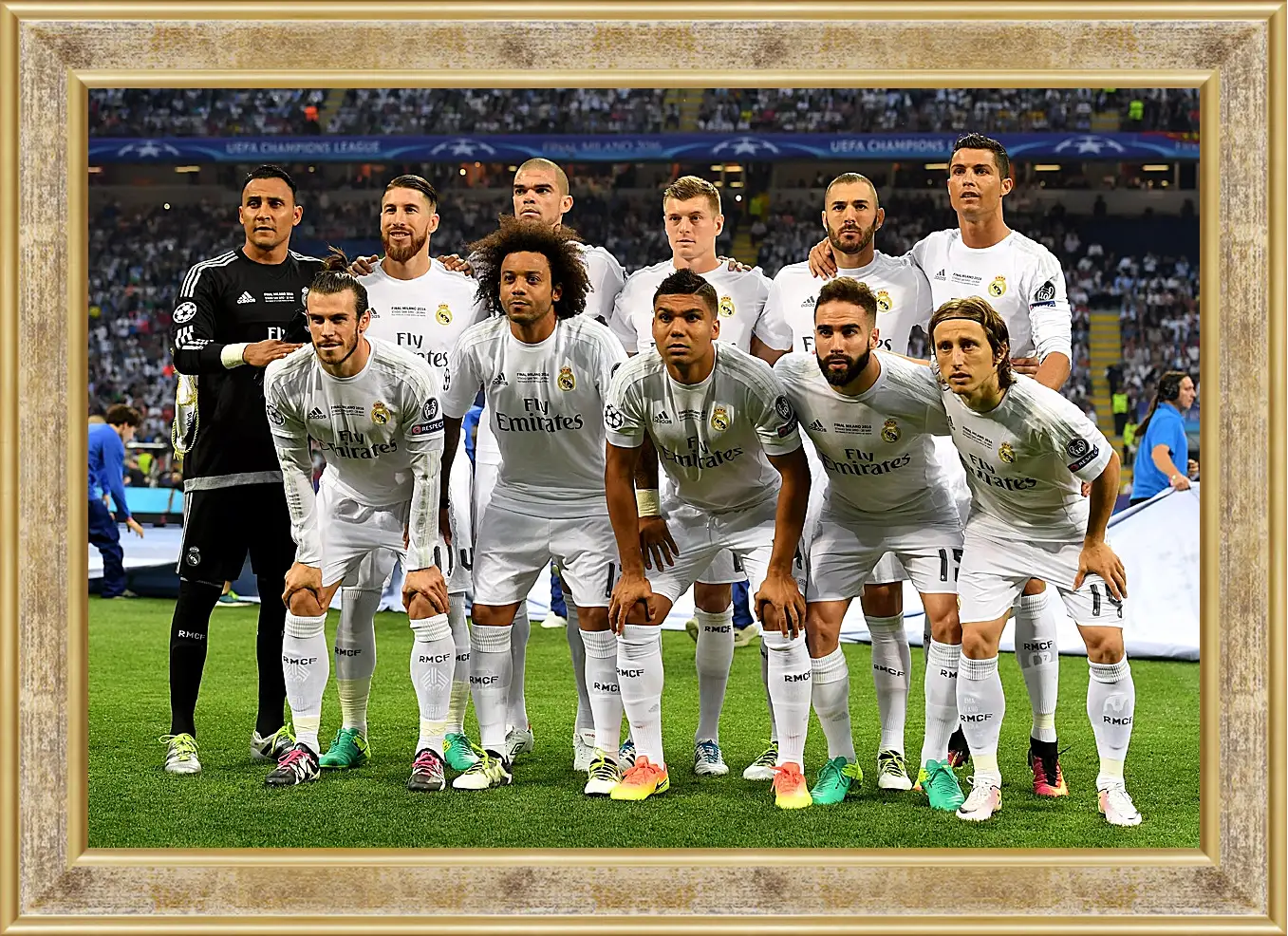 Картина в раме - Фото перед матчем ФК Реал Мадрид. FC Real Madrid