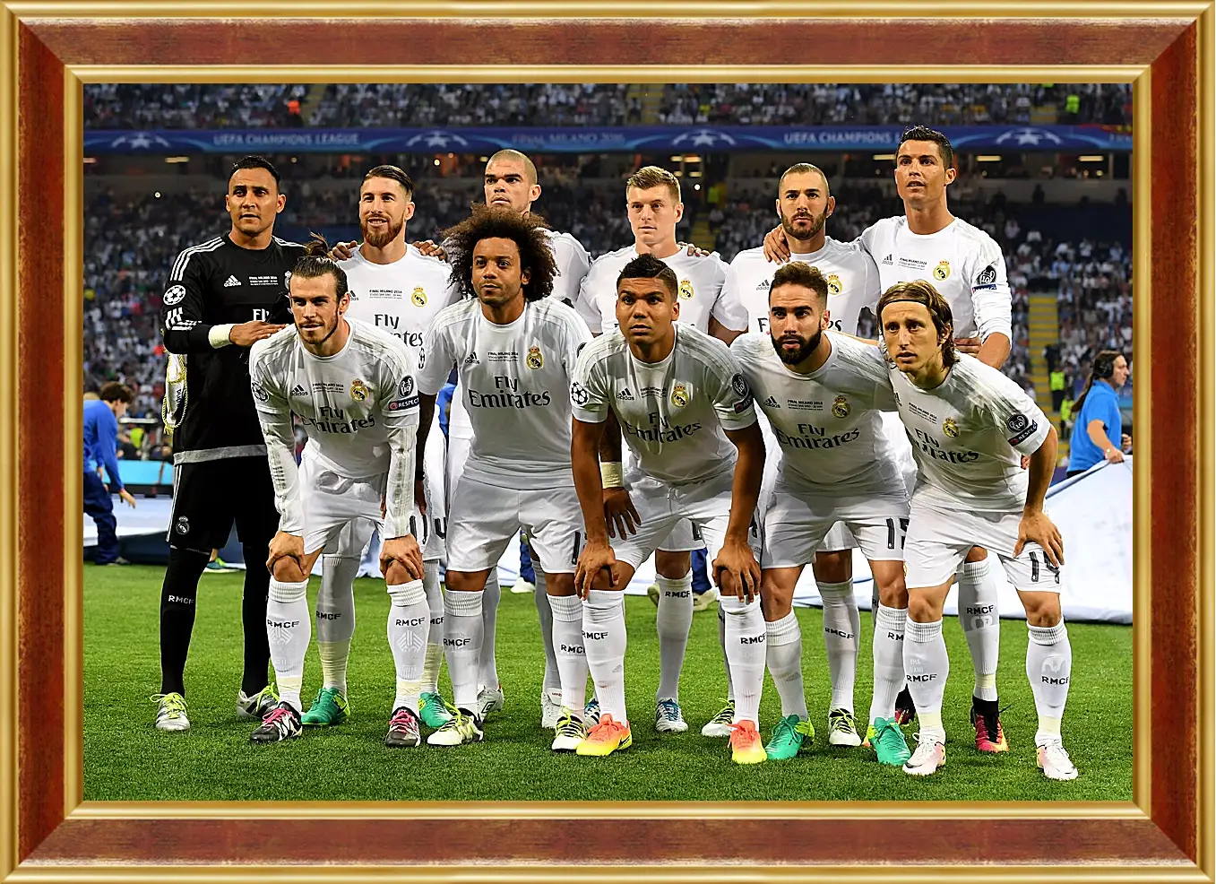 Картина в раме - Фото перед матчем ФК Реал Мадрид. FC Real Madrid