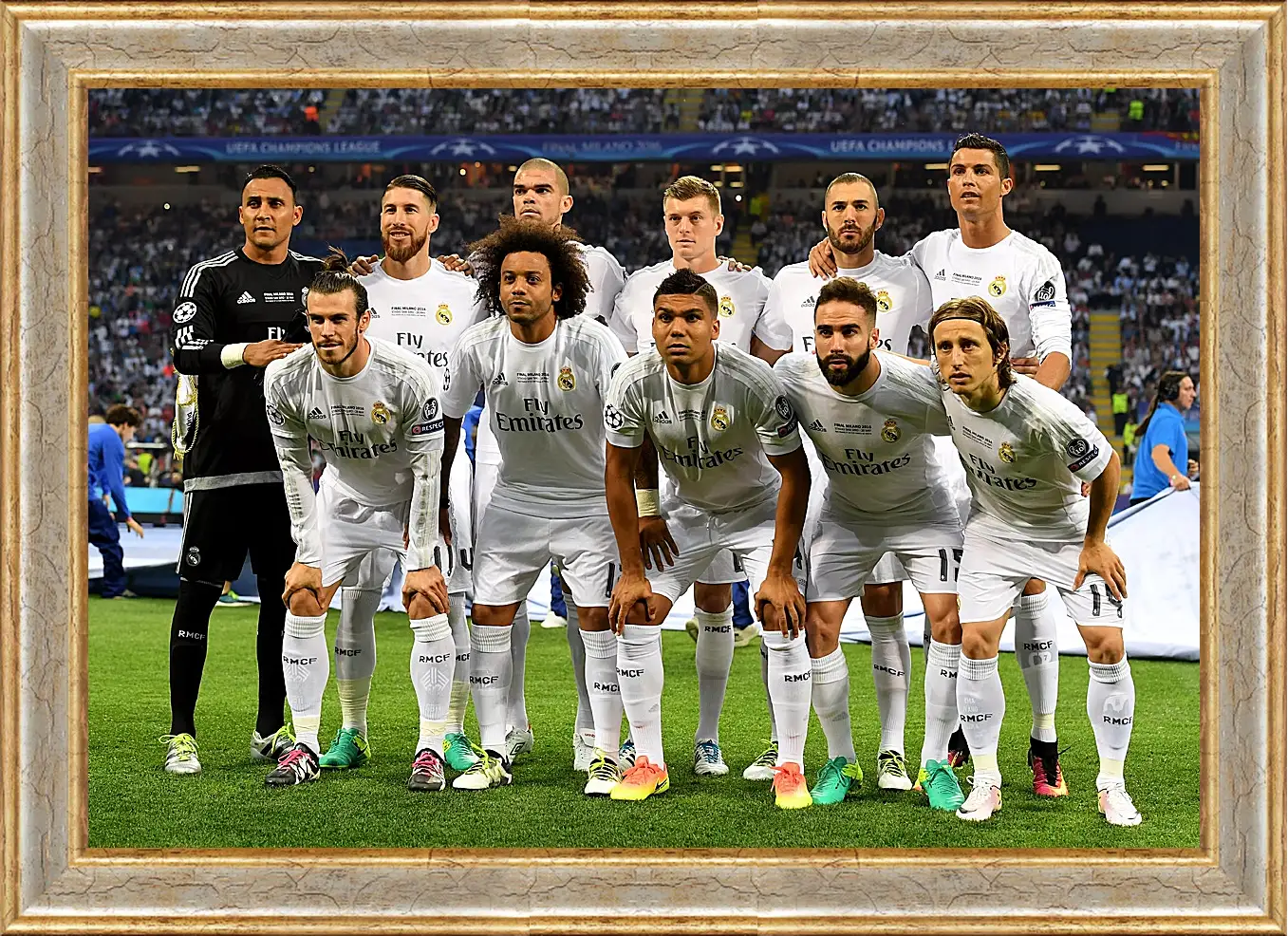 Картина в раме - Фото перед матчем ФК Реал Мадрид. FC Real Madrid