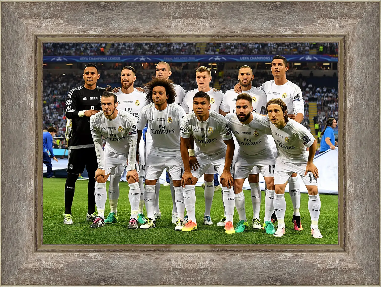 Картина в раме - Фото перед матчем ФК Реал Мадрид. FC Real Madrid