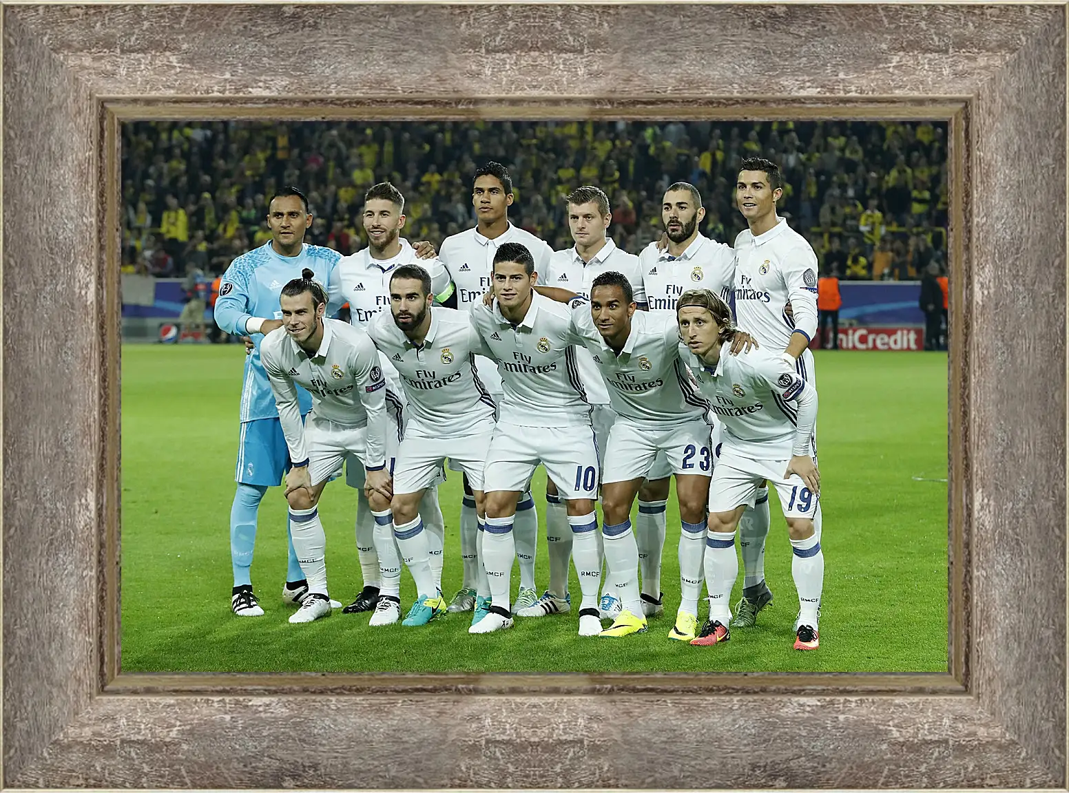 Картина в раме - Фото перед матчем ФК Реал Мадрид. FC Real Madrid