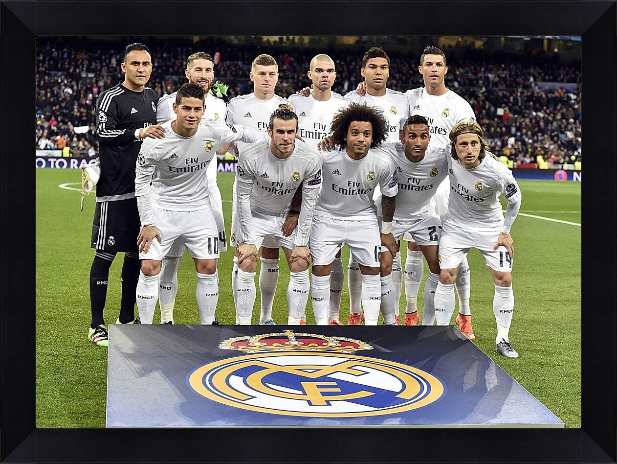 Картина в раме - Фото перед матчем ФК Реал Мадрид. FC Real Madrid