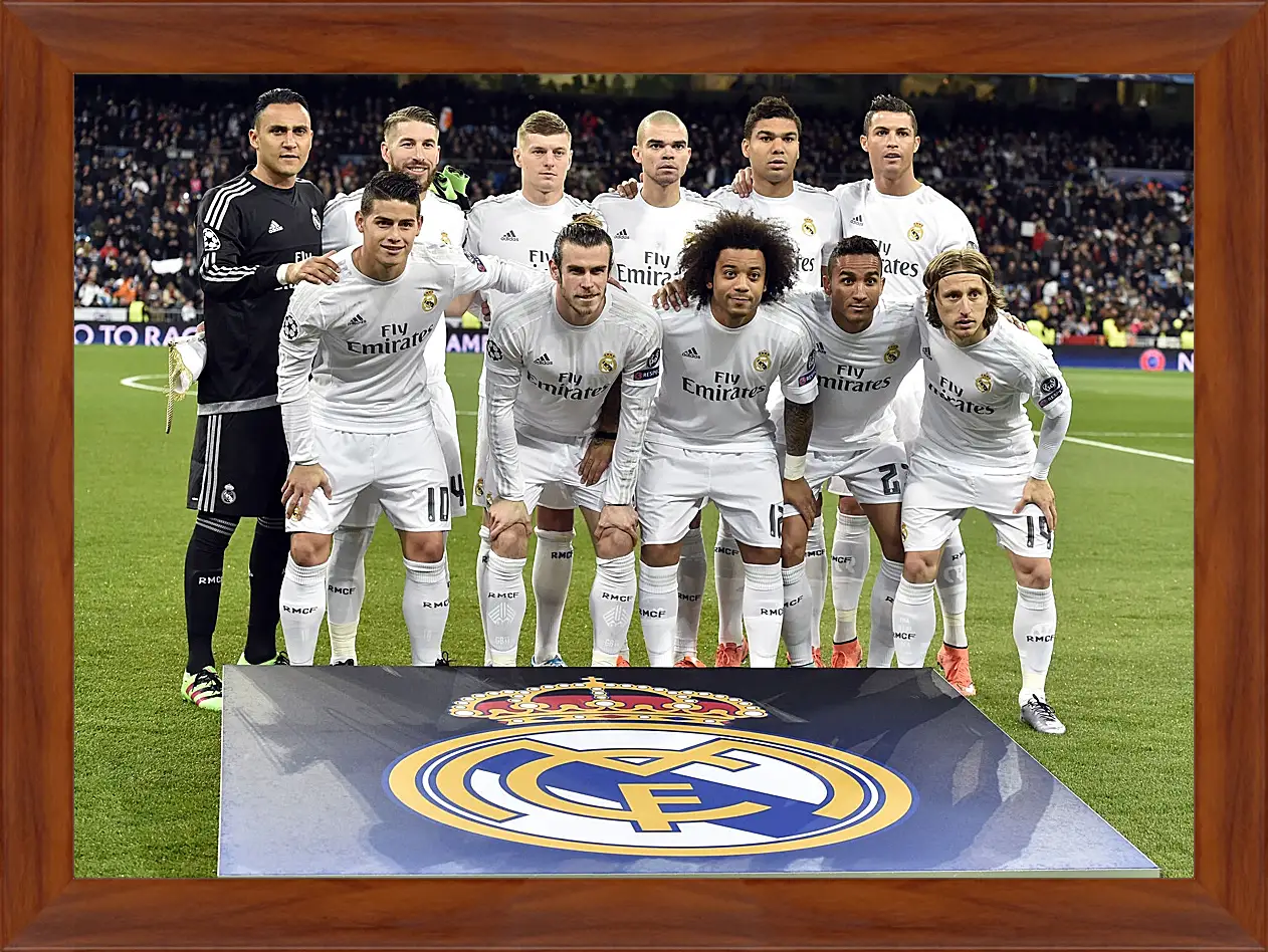 Картина в раме - Фото перед матчем ФК Реал Мадрид. FC Real Madrid